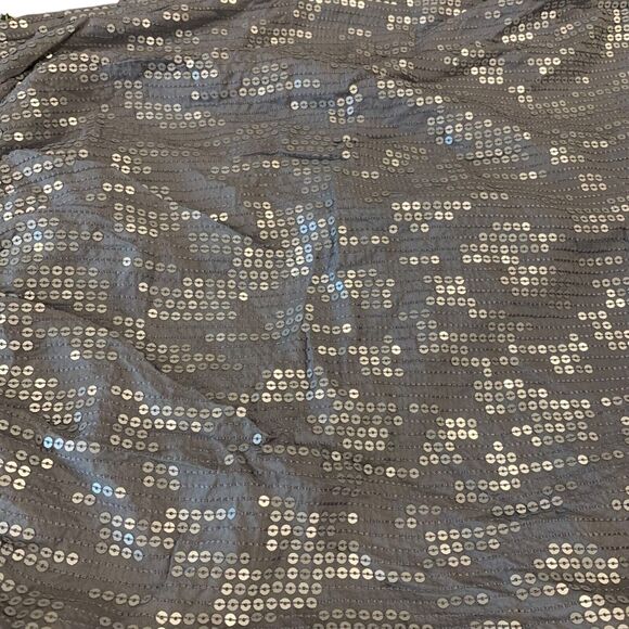 Michael Stars Womens Silver Gray Sleeveless Silk Sequin Gathered Hem Top XS - Picture 6 of 8